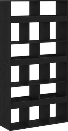 vidaXL Bücherregal Raumteiler 2 Stk. Schwarz