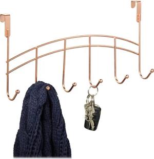 relaxdays Türgarderobe zum Einhängen 6 Hake,
