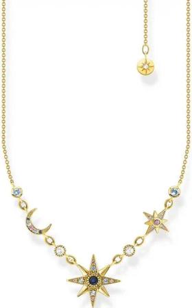 THOMAS SABO Silberkette Thomas Sabo Damen-Kette 925er Silber Glasstein