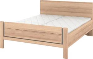 Musterring Holzbett "Sorrent, Bettgestell, Bettrahmen, teilmassiv Eiche", (MADE IN GERMANY), Eiche teilmassiv, Liegehöhenverstellung, Stollenfußteil
