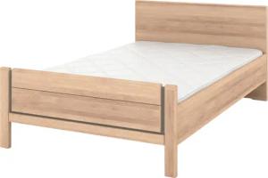 Musterring Holzbett "Sorrent, Bettgestell, Bettrahmen, teilmassiv Eiche", (MADE IN GERMANY), Eiche teilmassiv, Liegehöhenverstellung, Stollenfußteil
