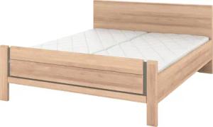Musterring Holzbett "Sorrent, Bettgestell, Bettrahmen, teilmassiv Eiche", (MADE IN GERMANY), Eiche teilmassiv, Liegehöhenverstellung, Stollenfußteil