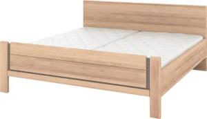 Musterring Holzbett "Sorrent, Bettgestell, Bettrahmen, teilmassiv Eiche", (MADE IN GERMANY), Eiche teilmassiv, Liegehöhenverstellung, Stollenfußteil