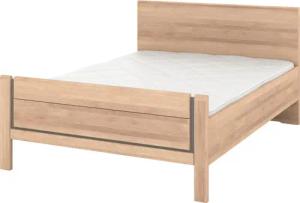 Musterring Holzbett "Sorrent, Bettgestell, Bettrahmen, teilmassiv Eiche", (MADE IN GERMANY), Eiche teilmassiv, Liegehöhenverstellung, Stollenfußteil