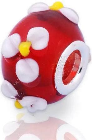 Unique Bead Unique Bead aus Glas mit 925 Silber Fassung BG0072