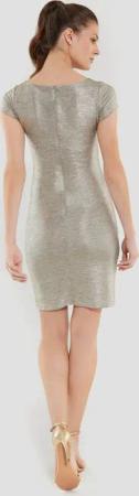 SWING Minikleid Cocktailkleid aus foliertem Jersey
