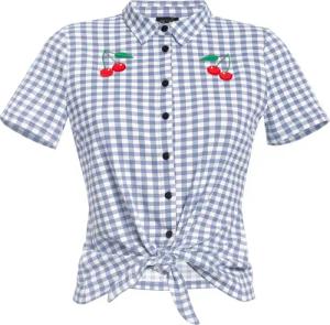 Pussy Deluxe Kurzarmbluse Lightpink Plaid