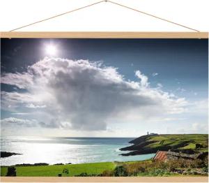 Panorahma Bilderrahmen Posterleiste aus Eichenholz, Klemmschiene,