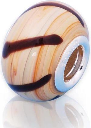Unique Bead Unique Bead aus Glas mit 925 Silber Fassung BG0192