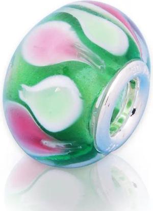 Unique Bead Unique Bead aus Glas mit 925 Silber Fassung BG0144