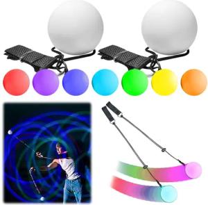 RWEUOQ Gymnastikball LED Poi Bälle Set,