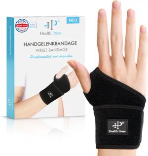 Health Press Handgelenkbandage Handgelenkstütze (1er Set),