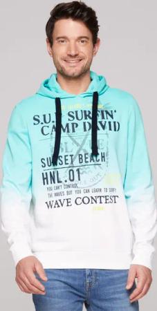 CAMP DAVID Kapuzensweatshirt mit Farbverlauf