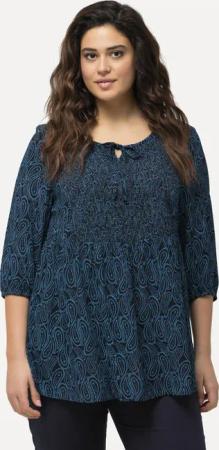 Ulla Popken Tunika Bluse gesmokt A-Linie