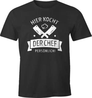 MoonWorks Print-Shirt Herren T-Shirt Koch mit
