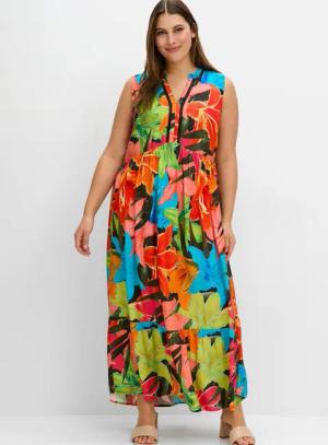 Sheego Etuikleid Maxikleid