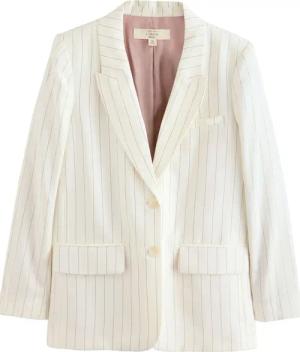 Next Jackenblazer Einreihiger Blazer mit Leinen,