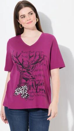 Ulla Popken T-Shirt T-Shirt Trachtenmotiv Classic