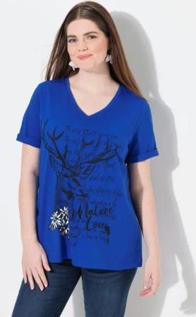 Ulla Popken T-Shirt T-Shirt Trachtenmotiv Classic