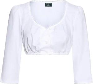 Luis Steindl Dirndlbluse Dirndlbluse mit Spitzenborte