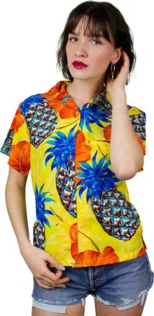 King Kameha Hawaiihemd Pineapple Hibiscus Funky
