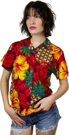 King Kameha Hawaiihemd Pineapple Hibiscus Funky