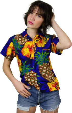 King Kameha Hawaiihemd Pineapple Hibiscus Funky