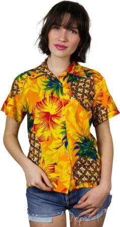 King Kameha Hawaiihemd Pineapple Hibiscus Funky