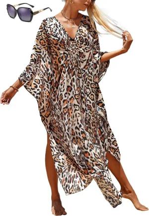 RWEUOQ Strandkleid Damen Kaftan-Kleid Boho Maxikleid,