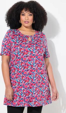 Ulla Popken Longshirt Longshirt A-Linie Rundhals