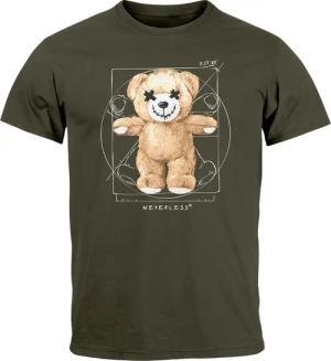 Neverless Print-Shirt Herren T-Shirt Print Teddy