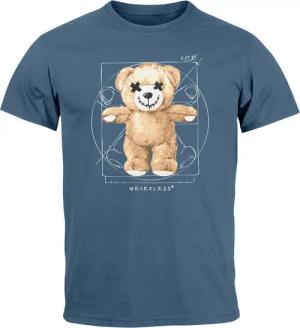 Neverless Print-Shirt Herren T-Shirt Print Teddy