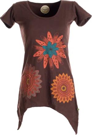 Vishes Tunikakleid Asymmetrisches Longshirt m. großen