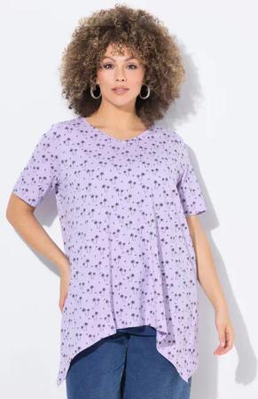 Ulla Popken T-Shirt T-Shirt Palmen A-Linie