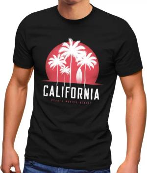 Neverless Print-Shirt Herren T-Shirt California Palmen
