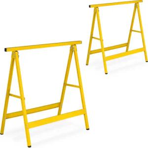 relaxdays Klappbock Arbeitsbock 2er Set gelb