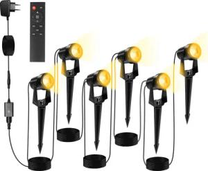 Clanmacy Gartenstrahler 6-IN-1 LED Gartenstrahler mit