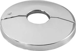tecuro Badarmatur Scharnierrosette - Messing verchromt