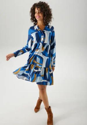 Aniston CASUAL Tunikakleid, mit großflächigem, grafischen Druck - NEUE KOLLEKTION