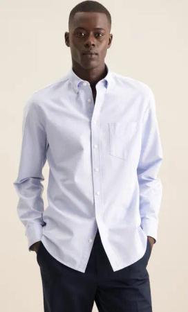 seidensticker Businesshemd, Slim 1/1 Button-Down-Kragen Uni