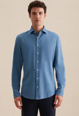 seidensticker Businesshemd, Slim 1/1 Kentkragen Denim