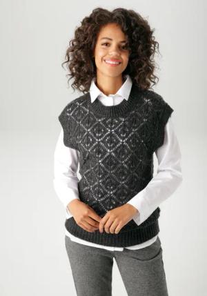Aniston CASUAL Pullunder, mit trendigem Ajour-Strick-Muster - NEUE KOLLEKTION