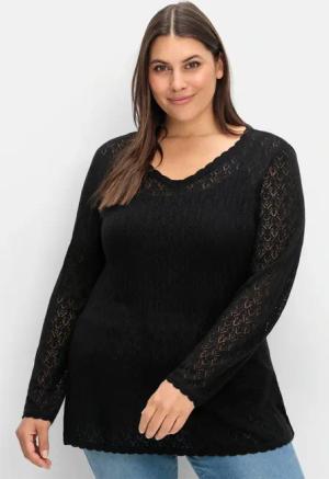 Sheego Strickpullover "V-Ausschnitt-Pullover"