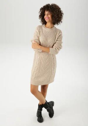 Aniston CASUAL Strickkleid, im trendigen Muster-Mix - NEUE KOLLEKTION