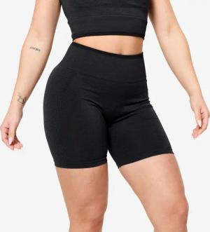Shorts Damen seamless Krafttraining - schwarz