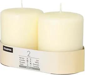 2 STARPAK Kerzen elfenbein