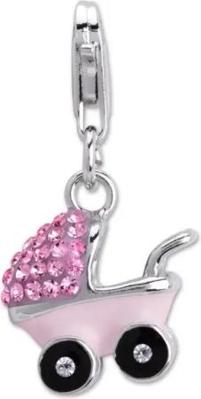 Unique Charm-Einhänger Unique Silber Charm mit Karabiner für Basisarmbänder CH0233