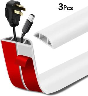 SinLaw Kabelkanal PVC-Weichgummi-Kabelkanäle, Bodengleiter, selbstklebender Kabelschutz