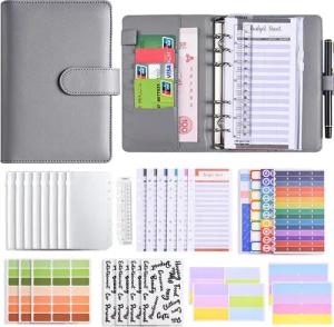 POPOLIC Ringbuchkalender Budget Planner, Binder-Haushaltsbuch A6