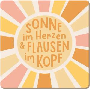 Grafik Werkstatt Getränkeuntersetzer Korkuntersetzer Sonne im